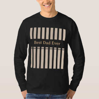 Camiseta Elegante Personalizado Melhor Pai de Todos Listrad