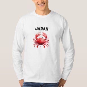 Camiseta Elegante Pescador de Caranguejo Inspirado no Japão