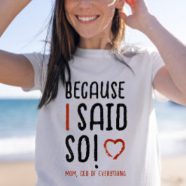 Camiseta Elegante Piada Chefe Mãe Dizia Humor Tipografia