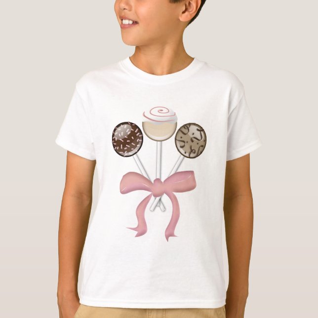 Camiseta Elegante Pop de bolos de cacau (Frente)