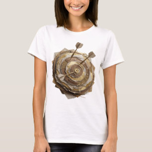 Camiseta Elegante Prata SETAS E ALVO DORADOS