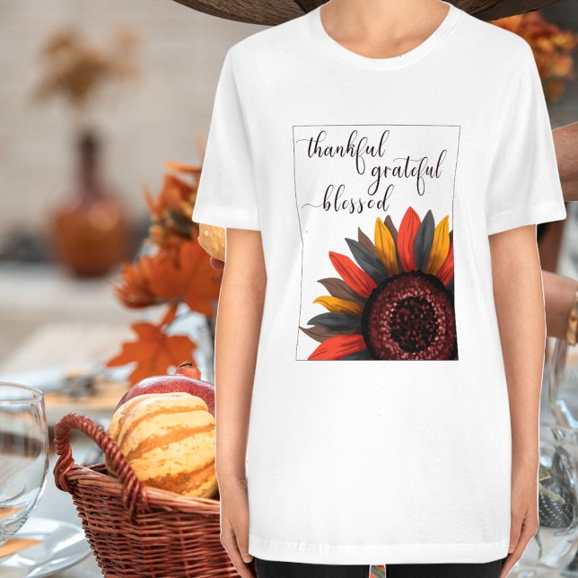Camiseta Elegante Queda Agradável Feliz Outono (Criador carregado)