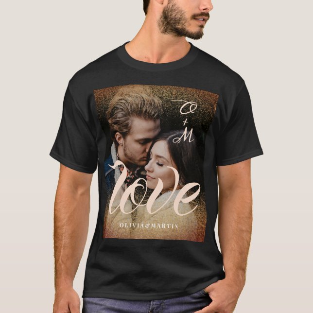Camiseta elegante romântico moderno (Frente)