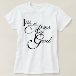 Camiseta Elegante roteiro espiritual EU ESTOU nos Braços de