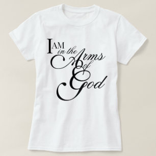 Camiseta Elegante roteiro espiritual EU ESTOU nos Braços de