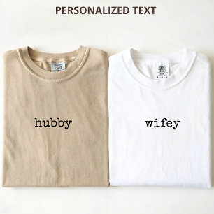 Camiseta Elegante Roteiro Marido e Esposa Recém-casados