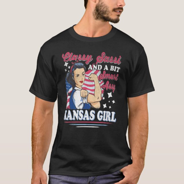 Camiseta Elegante Sassi E Uma Pitada De Kansas Menina Assi  (Frente)