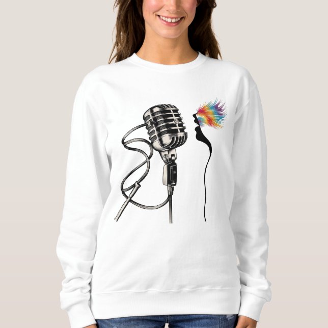 Camiseta Elegante Silhouette Singer (Frente)