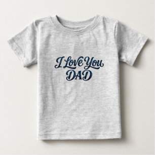 Camiseta Elegante Tipografia Negrito "Eu Amo Você Pai" com
