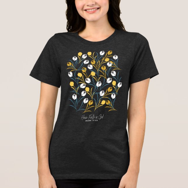 Camiseta Elegante Tulip Floral (Frente)