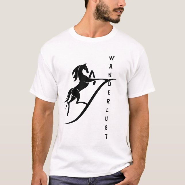 Camiseta Elegante "Wanderlust" Design (Frente)