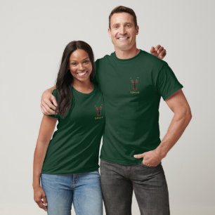 Camiseta Elegante Xadrez Tartan Feliz Natal Nome da Família