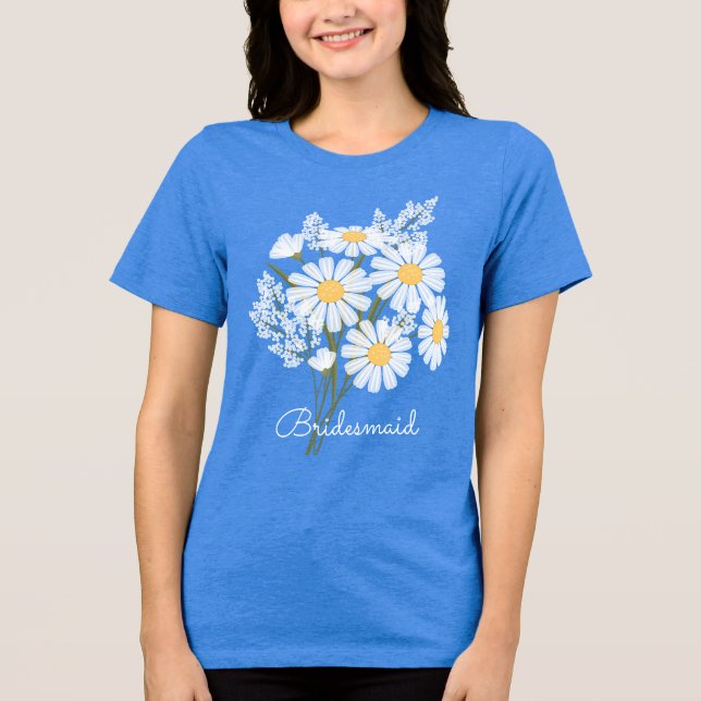 Camiseta Elegantes Flores Brancas de Marg (Frente)