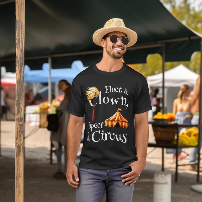 Camiseta Eleger um Palhaço, Esperar uma Política de Circo (Elect a Clown, Expect a Circus men's t-shirt)