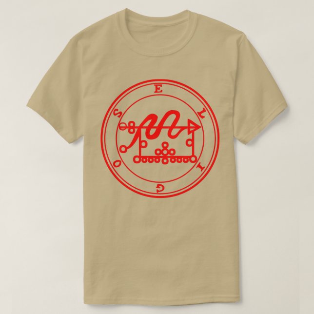 Camiseta Elegos Ars Goetia Sigil Red (Frente do Design)