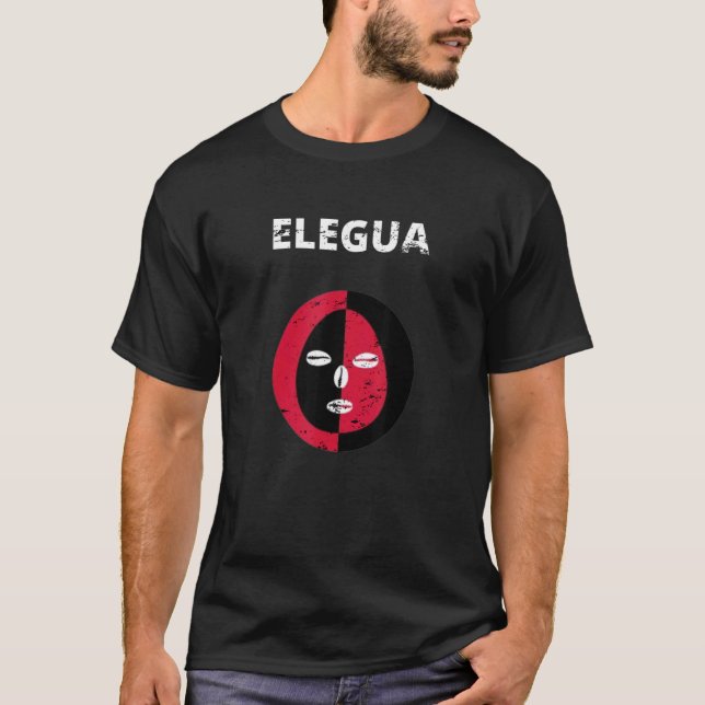 Camiseta Elegua yoruba religion nigeria men women retro vin (Frente)