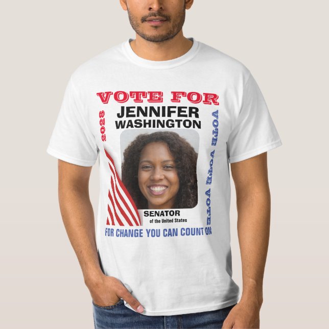 Camiseta Eleição da Campanha Personalizada do Senador (Frente)