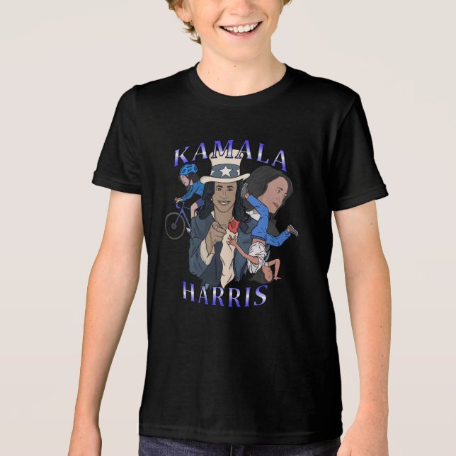 Camiseta Eleição de Estilo de Rap Bootleg Kamala Harris (Frente)