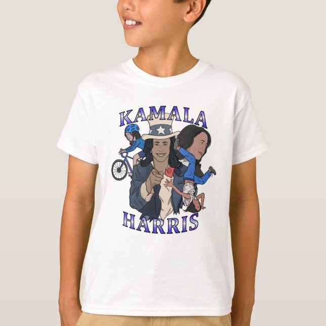 Camiseta Eleição de Estilo de Rap Bootleg Kamala Harris (Frente)