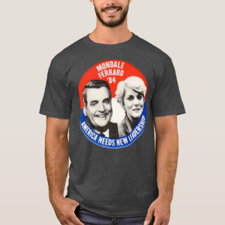 Camiseta Eleição de Mondale Ferraro Walter Geraldine