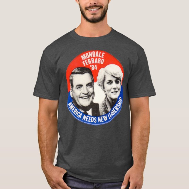 Camiseta Eleição de Mondale Ferraro Walter Geraldine (Frente)