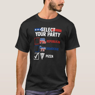 Camiseta Eleição Humor Selecione o Democ Republicano do Seu