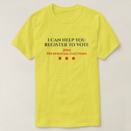 Camiseta Eleição Presidencial | POSSO AJUDÁ-LO A REGISTRAR