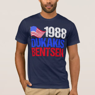 Camiseta Eleição Retroativa de Dukakis Bentsen, 1988