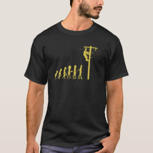 Camiseta Eleito Human Evolution Funny Lineman Line Wor