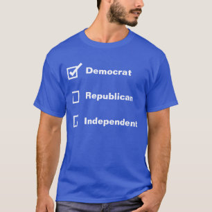 Camiseta Eleitor Democrata Republicano Independente Marca d