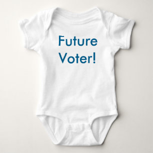 Camiseta Eleitor futuro! Na escrita do azul de Democrata