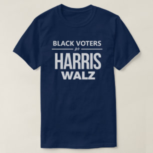 Camiseta Eleitores Negros para Harris Walz