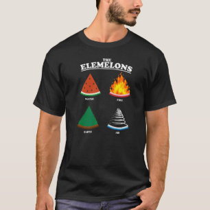 Camiseta Elemelons Watermelon Air Earth Fire Punny Foo