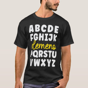 Camiseta Elemeno ABCs Alfabeto Divertido Pré-escola Jardim