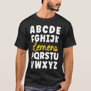 Camiseta Elemeno ABCs Alfabeto Divertido Pré-escolar Jardim