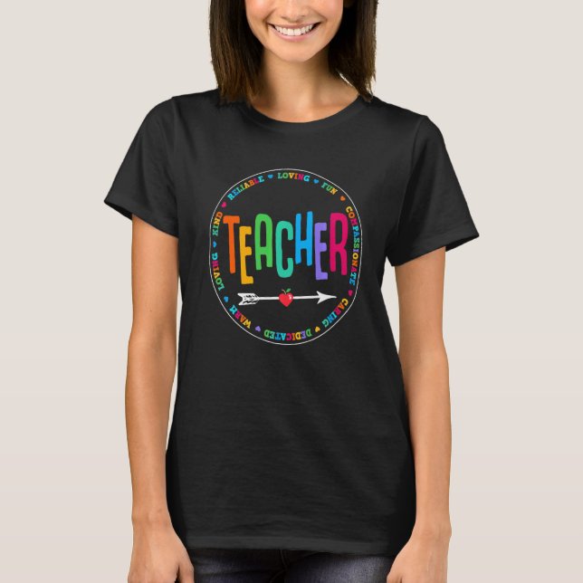 Camiseta Elementa Colorida Inspiracional Esquadrão de Profe (Frente)