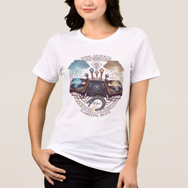 Camiseta 🎧 Elemental DJ – Mestre do Som e das Tempestades  (Frente)