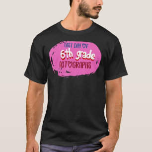 Camiseta Elementar Autografo do último dia de 6 da escola