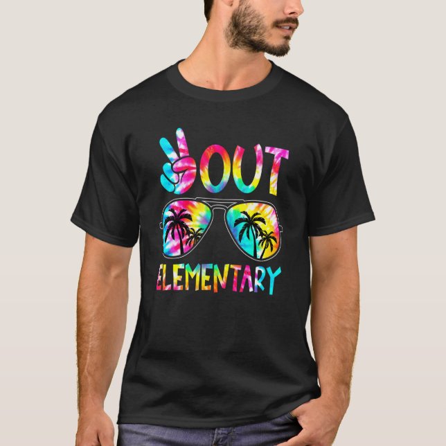 Camiseta Elementar Paz No Último Dia De Elementar Escolar (Frente)