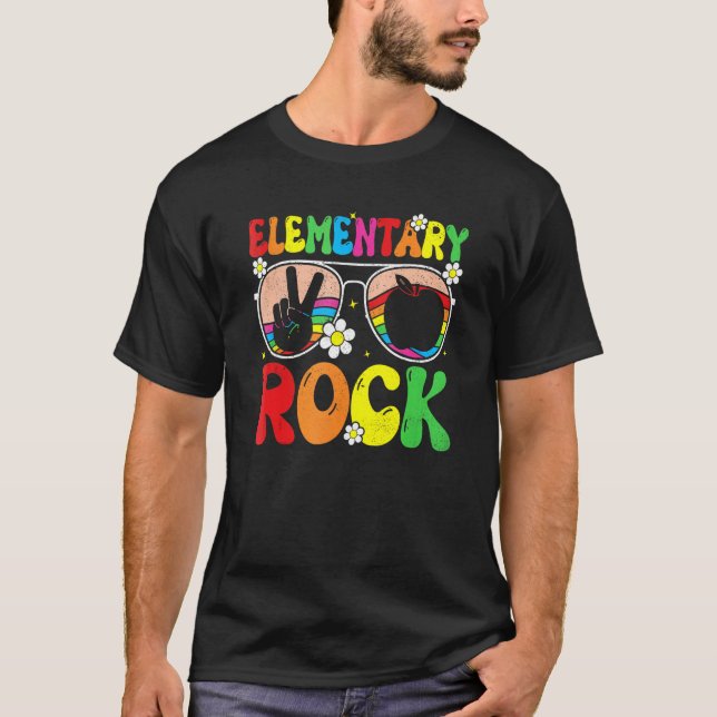 Camiseta Elementary Rocks Team Elementary Groovy Back To Sc (Frente)