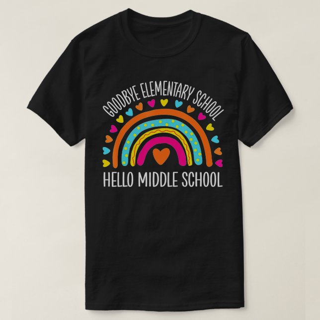 Camiseta Elementary School Graduation Rainbow Middle School (Frente do Design)