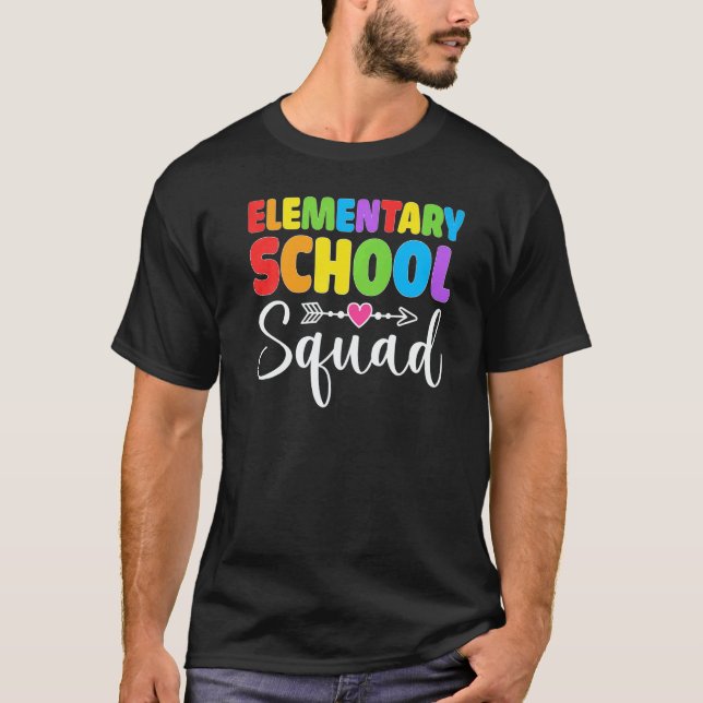 Camiseta Elementary School Squad Teacher Student Team Back  (Frente)