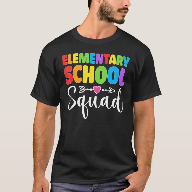 Camiseta Elementary School Squad Teacher Student Team Back  (Frente)