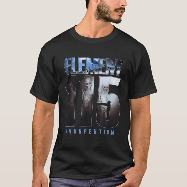 Camiseta Elemento 115 OVNI de Alienígena Ununpentium Área 5 (Frente)