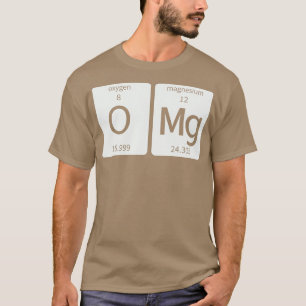 Camiseta Elemento de Ciência Periódica Ai Meu Deus (OMG)