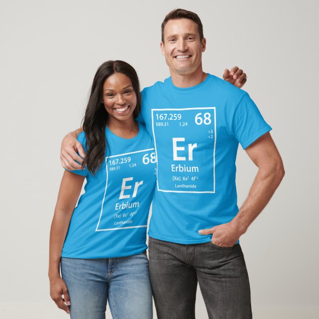 Camiseta Elemento de érbio (branco) (Unissex)