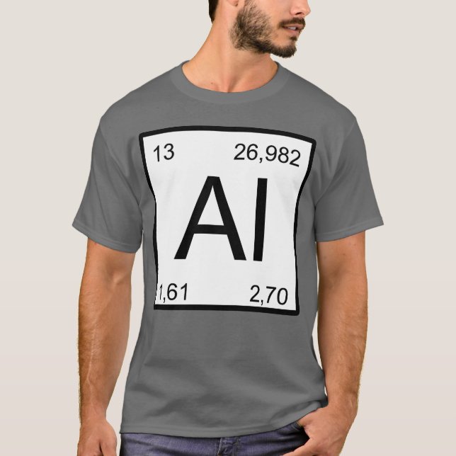 Camiseta Elemento de IA Glyph menino de Alumínio (Frente)
