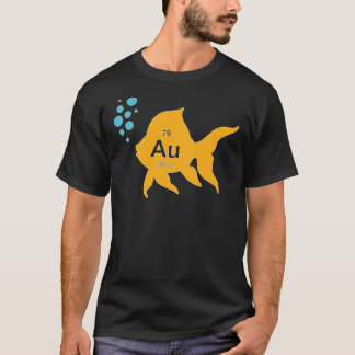 Camiseta Elemento de Mesa periódica Peixe Dourado