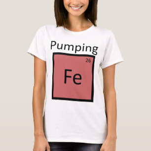 Camiseta Elemento de Química de Mesas Periódica de Ferro