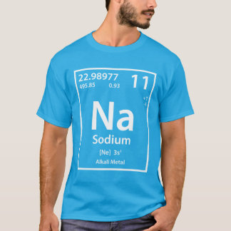 Camiseta Elemento de sódio (branco)